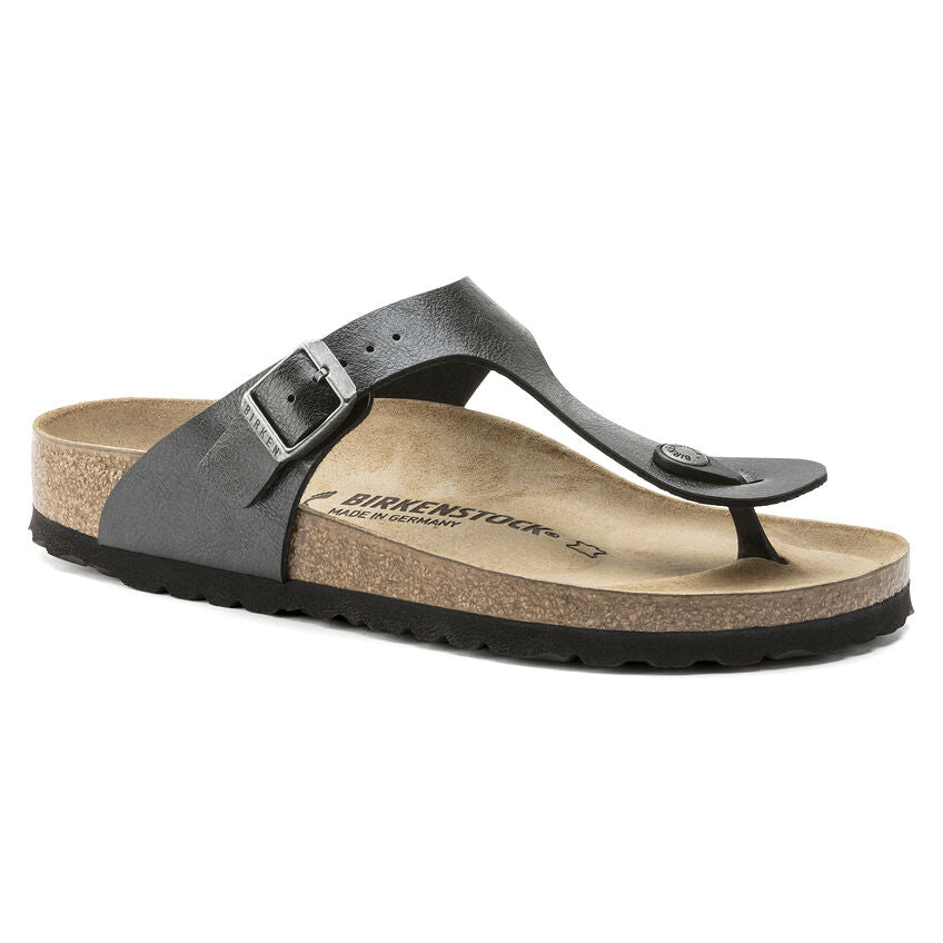 2024 Birkenstock Kairo Mens 10 43EU Gray Nubuck Birko-Flor Thong Ankle Strap Sandals